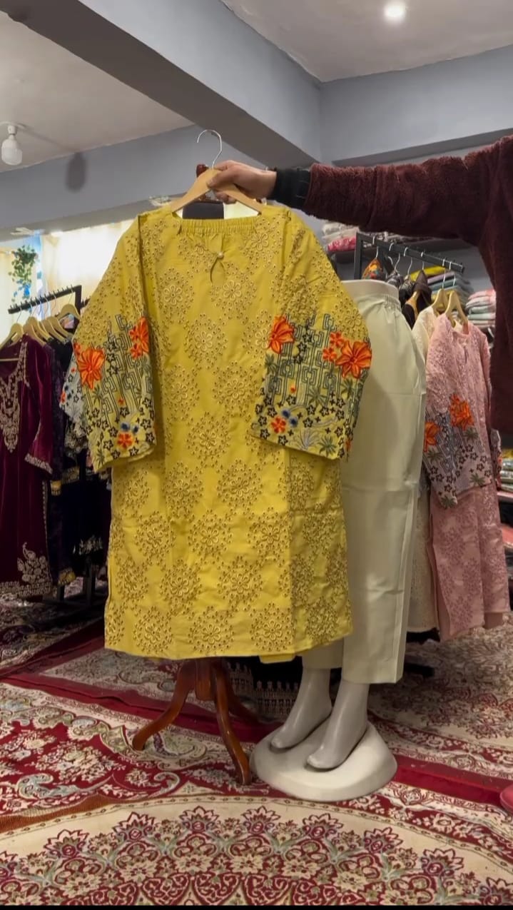 3Pcs Cut Work Style Design